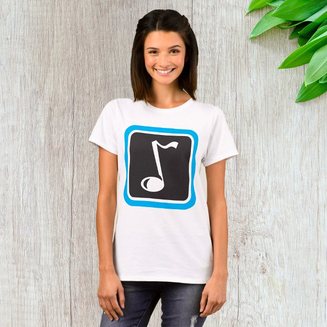 Musiknote Fett Minimalistisches musikalisches Symb T-Shirt (Von Creator hochgeladen)