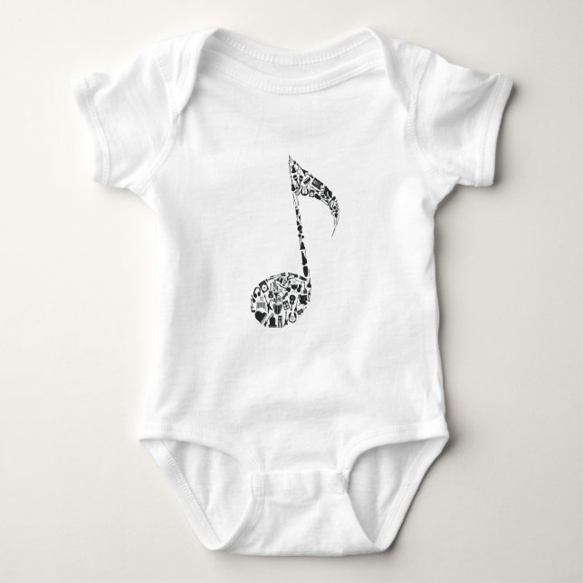 Musiknote für Sänger Baby Strampler (Vorderseite)