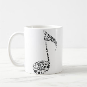 Musiknote für Sänger Kaffeetasse