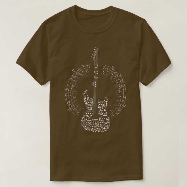Musiknote Gitarre Cool Musical Design844 T-Shirt (Design vorne)