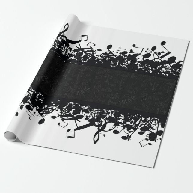 Musiknote Guitar Classic Geschenkpapier (Ungerollt)