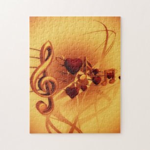 Musiknote Herz Puzzle