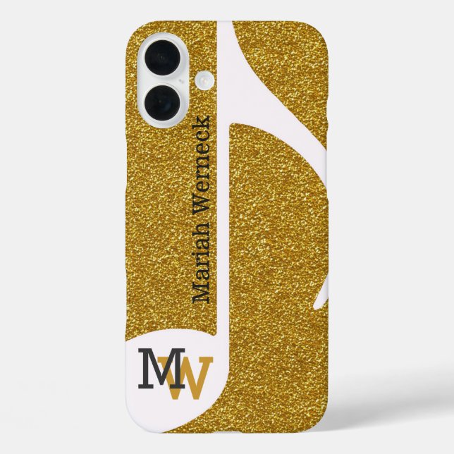 Musiknote Imitate golden Case-Mate iPhone Hülle (Rückseite)