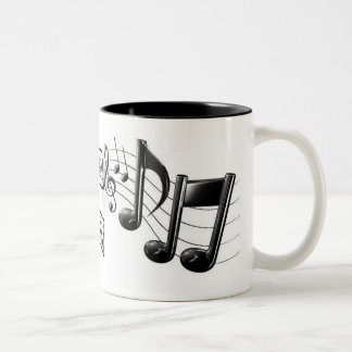 Musiknote-Kaffee-Tasse Zweifarbige Tasse