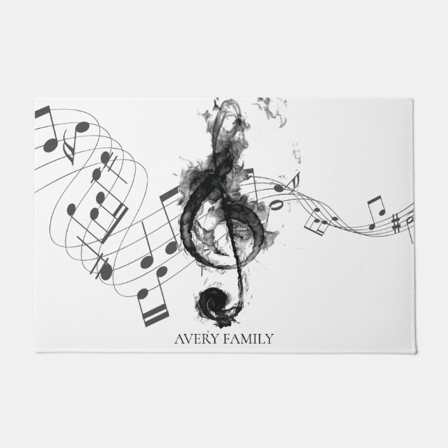 Musiknote Luxus Personalisiert Fußmatte (Vorderseite)