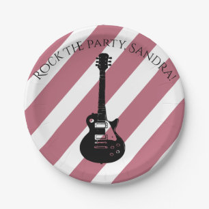 Musiknote Luxus Schwarz-Weiß Persönlich Pappteller