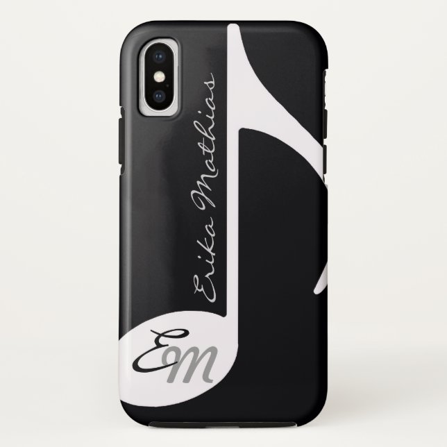 Musiknote mit Namen Case-Mate iPhone Hülle (Rückseite)