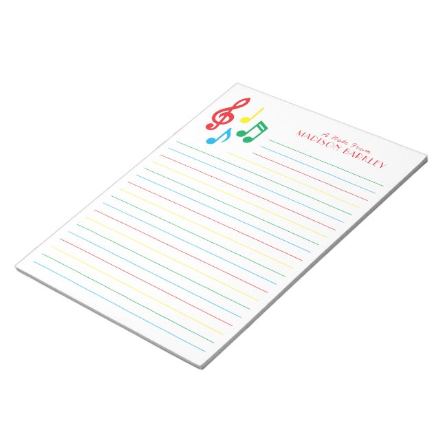 Musiknote Musikerlehrer Notizblock (angewinkelt)