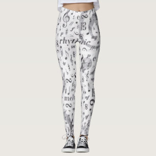 Musiknote Muster-Musik-Thema-Leggings Leggings