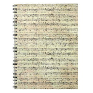 Musiknote Muster-Musik-Thema-Notizbuch Notizblock