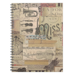 Musiknote Muster-Musik-Thema-Notizbuch Notizblock