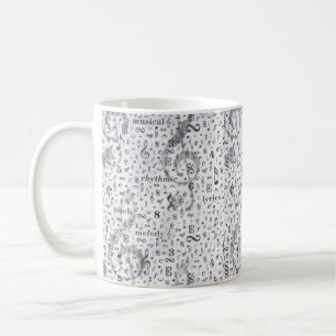 Musiknote Muster-Musikklavier Thema-Tasse Tasse