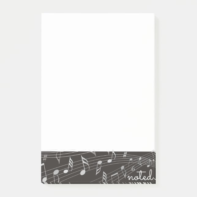 Musiknote Noted Sheet Music Post-It Notes Klebezettel (Vorderseite)