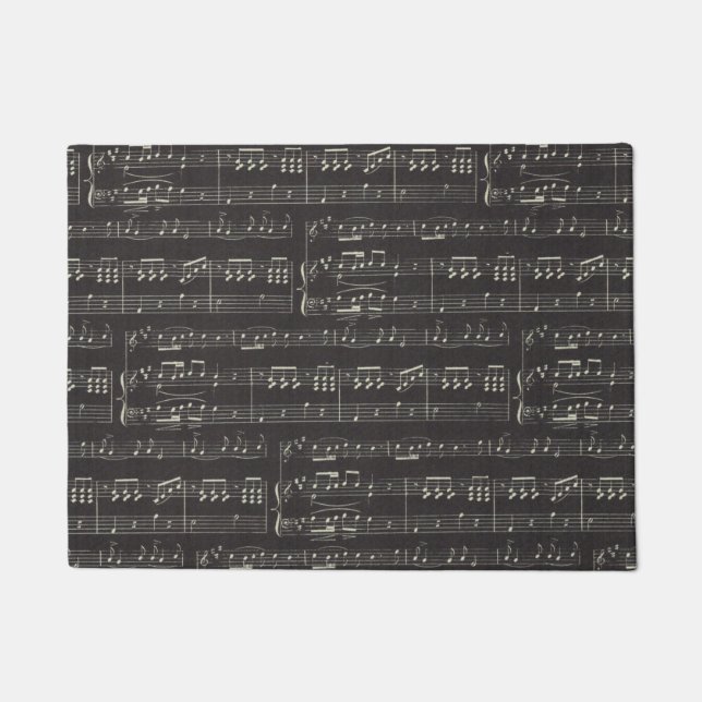 Musiknote Pattern Music Theme Doormat Fußmatte (Vorderseite)