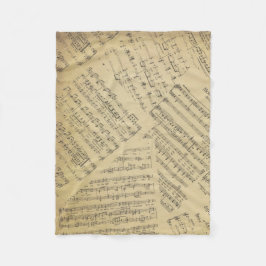 Musiknote Pattern Music Theme Fleece Blanket