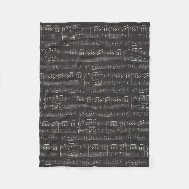Musiknote Pattern Music Theme Fleece Blanket (Vorderseite)