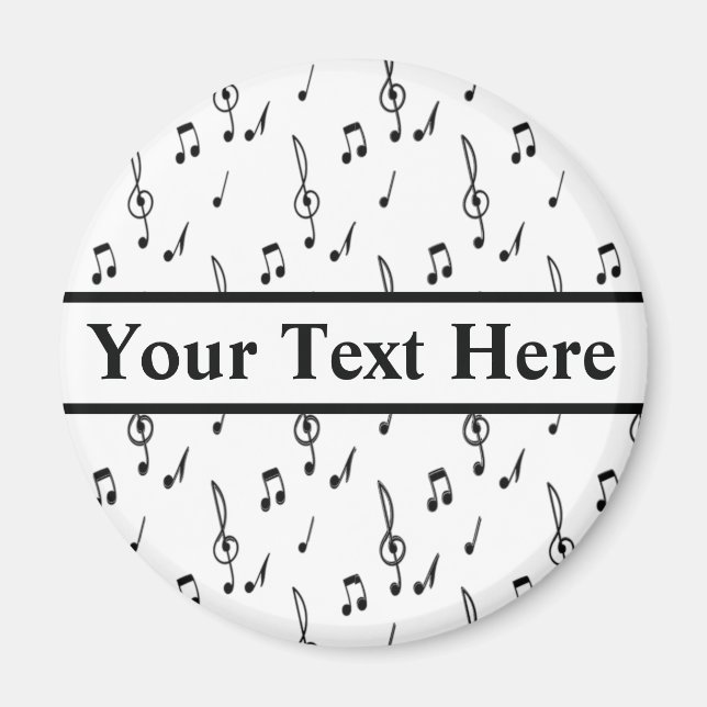 Musiknote Pattern Music Theme Treble Clef Magnet (Vorne)