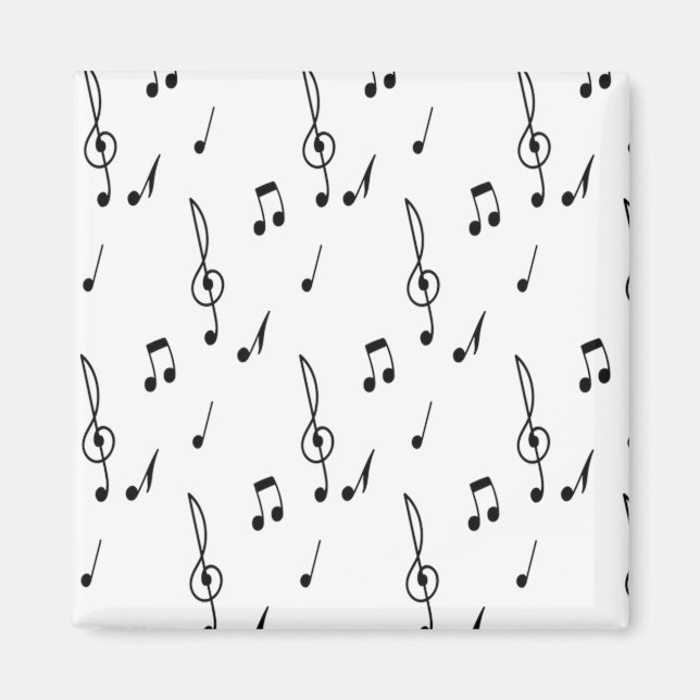 Musiknote Pattern Music Theme Treble Clef Magnet (Vorne)