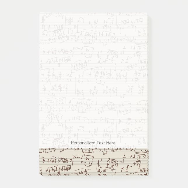 Musiknote Post-it Klebezettel (Vorderseite)