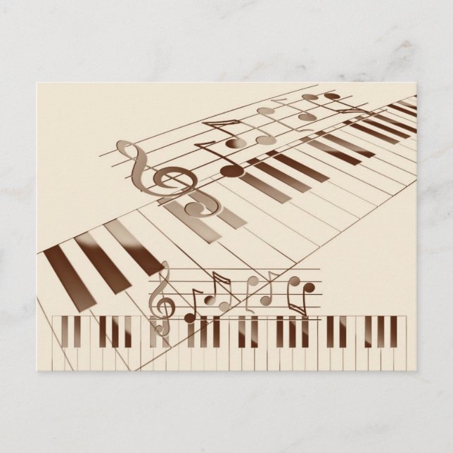 Musiknote Postkarte (Vorderseite)
