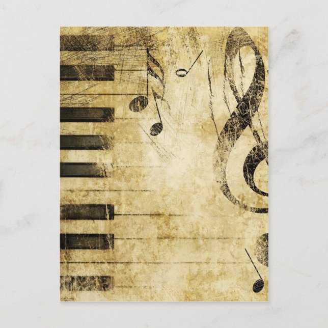 Musiknote Postkarte (Vorderseite)