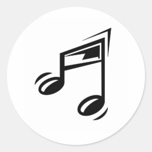 Musiknote Runder Aufkleber