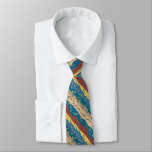 Musiknote Streifen Blues Browns Neck Tie Krawatte
