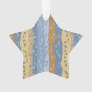 Musiknote Streifen braun und blau Ornament