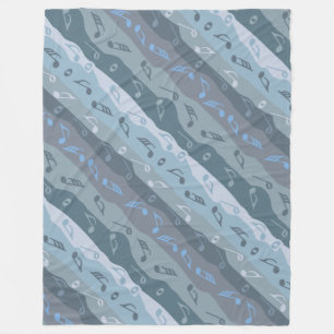 Musiknote Streifen Fleecedecke