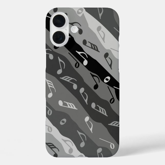 Musiknote Streifen Gran Case-Mate iPhone Hülle (Rückseite)