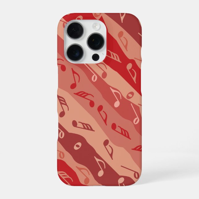 Musiknote Streifen iPhone Hülle (Rückseite)