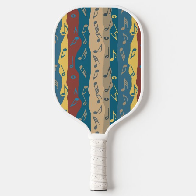 Musiknote Streifen Pickleball Schläger (Vorderseite)