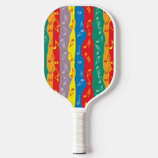 Musiknote Streifen Pickleball Schläger (Vorderseite)