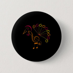 Musiknote Symbol Türkei Musiklehrer Thanksgivin Button
