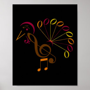 Musiknote Symbol Türkei Musiklehrer Thanksgivin Poster