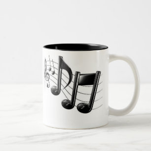 MUSIKNOTE-TASSE ZWEIFARBIGE TASSE
