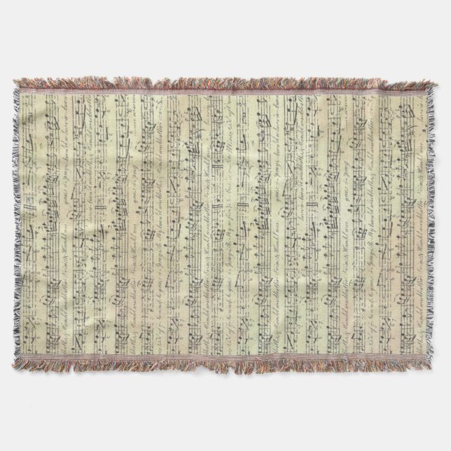 Musiknote Throw Blanket Decke (Vorderseite)