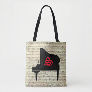 Musiknote Tote Sack Piano Musik Thema