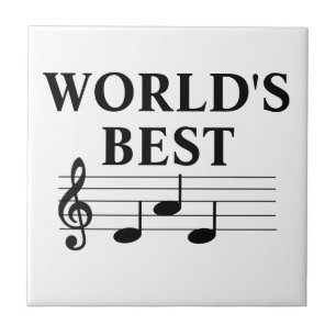 Musiknote Treble Clef, die beste Vater-Musikerin d Fliese