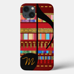 Musiknote und farbenfrohe Streifen personalisiert Case-Mate iPhone Hülle