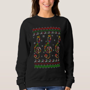 Musiknote Weihnachten Ugly Sweater Musical Teacher Sweatshirt