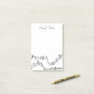 Musiknote Whimsical Muster Musician Post-it Klebezettel