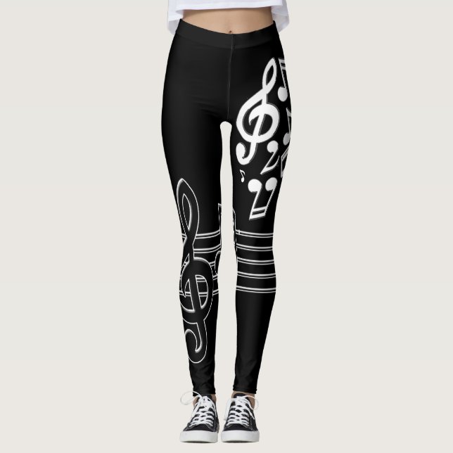 Musiknoten 3 leggings (Vorderseite)