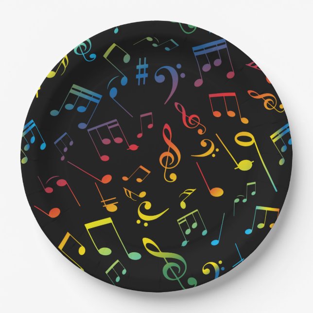 Musiknoten 5 pappteller (Vorderseite)
