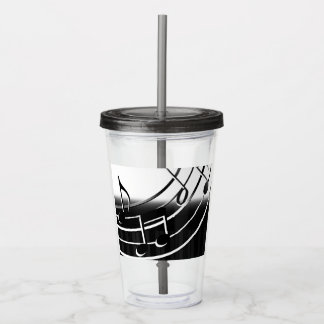 Musiknoten Acrylic Tumbler Acryltrinkbecher