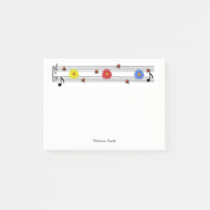 Musiknoten - Anmerkungen Post-it Klebezettel