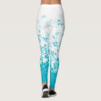 Musiknoten Aqua Leggings