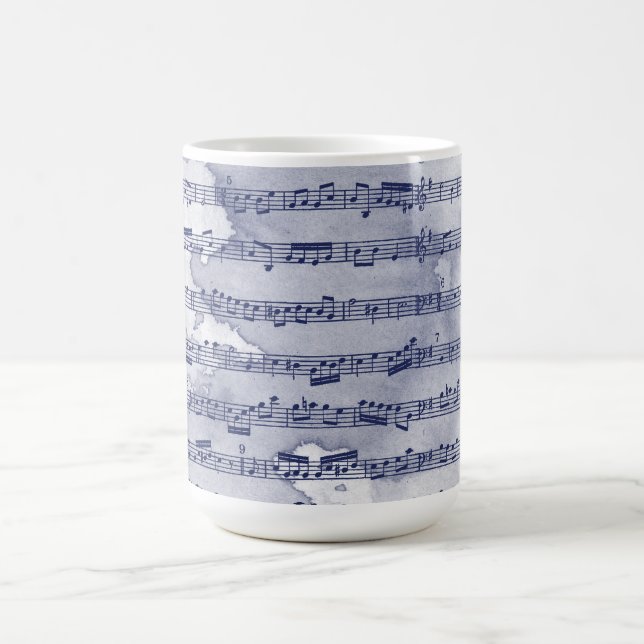 Musiknoten Aquarell Kaffeetasse (Mittel)