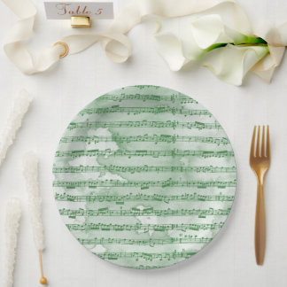 Musiknoten Aquarell Pappteller
