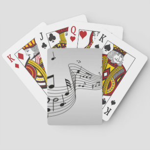 Musiknoten auf Silber Spielkarten